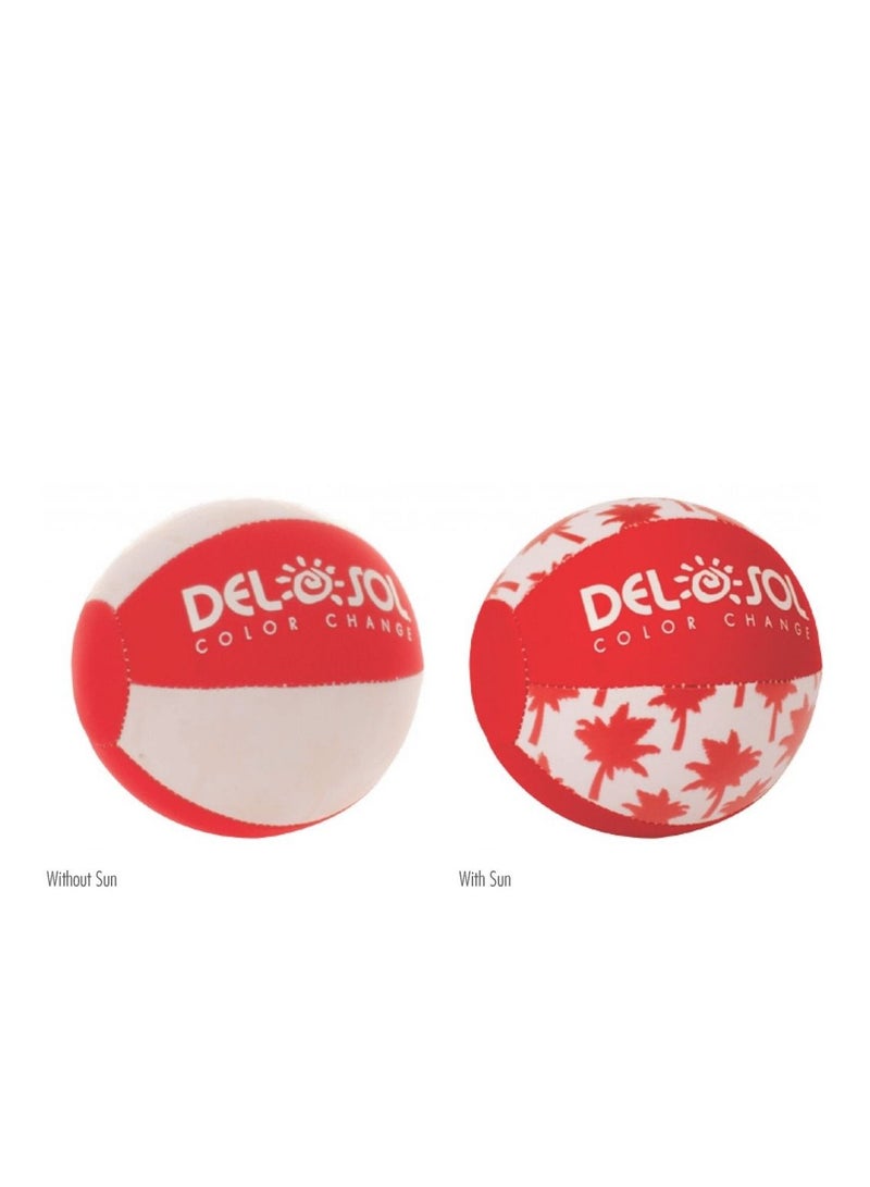 Del Sol Color Change DelSol  Mini Soccer Ball Perfect For Hot Days  Color Changing  Custom Design  Fun for the Entire Family  From white to red 1 pc - Image 1
