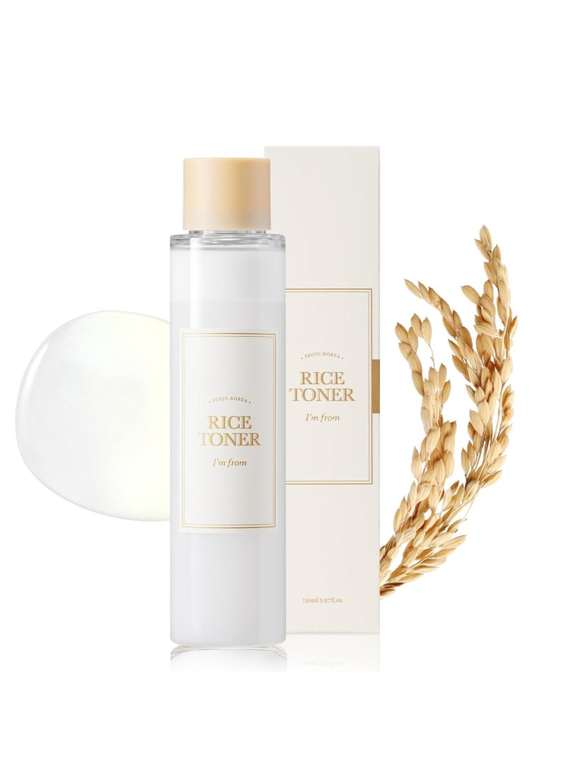I'M FROM I'm from Rice Toner, Milky Toner for Glowing Skin, 77.78% Korean Rice, Glow Essence with Niacinamide, Hydrating for Dry, Dull, Combination Skin, Vegan, Fragrance Free, Glass Skin 5.07 Fl Oz  - Image 1