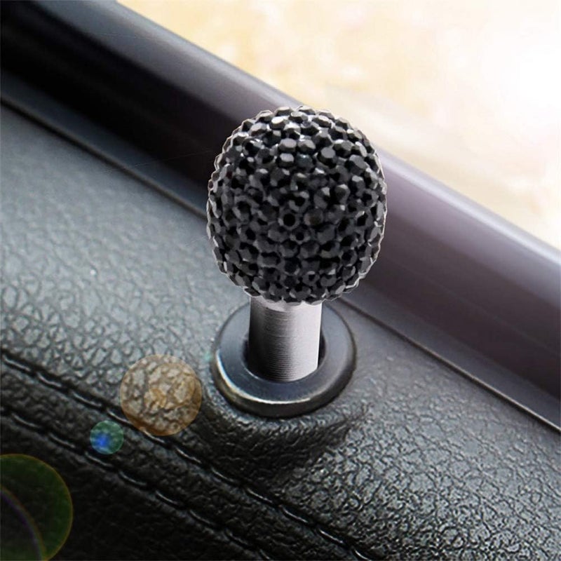 cheekyglo 2 Pieces Car Door Lock Pin, Decortion ling Rhinestone uto Interior Lock Pull Pin Knos luminum lloy Universal uto Interior ccessories, lck- - Image 1