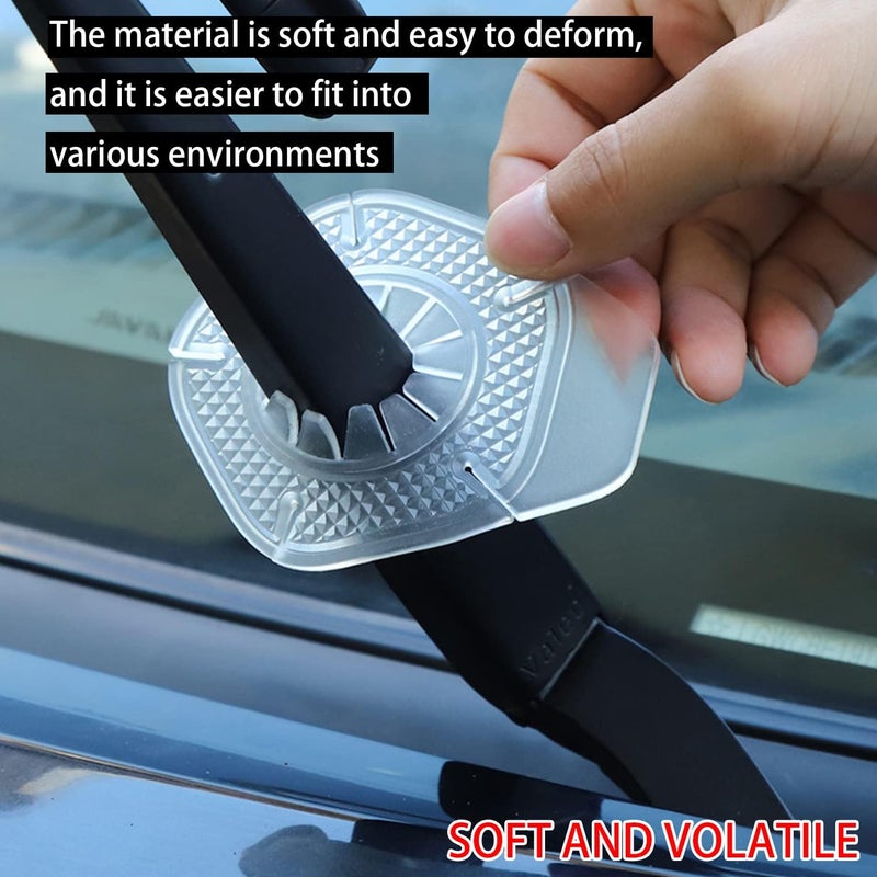 JNNJ وسادة واقية من السيليكون لفتحات ذراع مساحات الزجاج الأمامي للسيارات ( 2 x Car Wiper Arm Hole Silicone Protective Cushion)، غطاء لمنع تراكم الغبار في فتحات مساحات الزجاج الأمامي، مناسبة لأنواع مختلفة من مساحات الزجاج (اللون: أسود أو شفاف). - Image 4