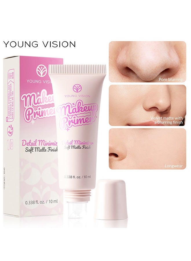 يونج فيجن برايمر للمكياج، برايمر لتصغير المسام للوجه قبل وضع المكياج، تشطيب مطفي ناعم، التحكم في اللمعان، قاعدة للوجه والفاونديشن طويلة الأمد، تحضير خفيف للبشرة، 10 مل - Image 1