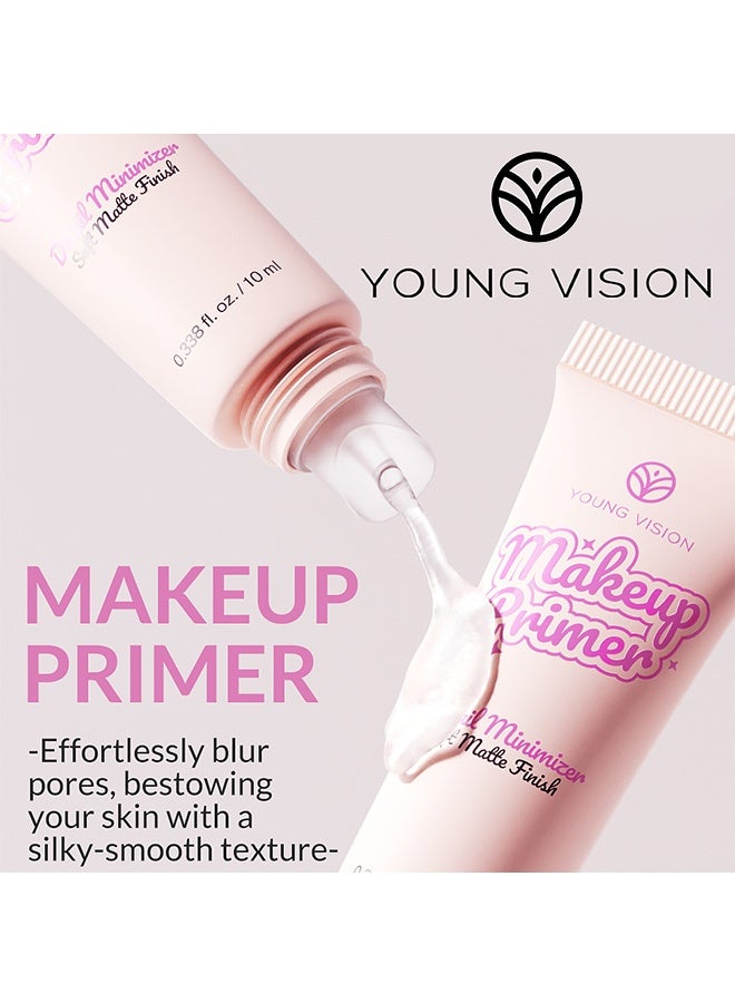 يونج فيجن برايمر للمكياج، برايمر لتصغير المسام للوجه قبل وضع المكياج، تشطيب مطفي ناعم، التحكم في اللمعان، قاعدة للوجه والفاونديشن طويلة الأمد، تحضير خفيف للبشرة، 10 مل - Image 3