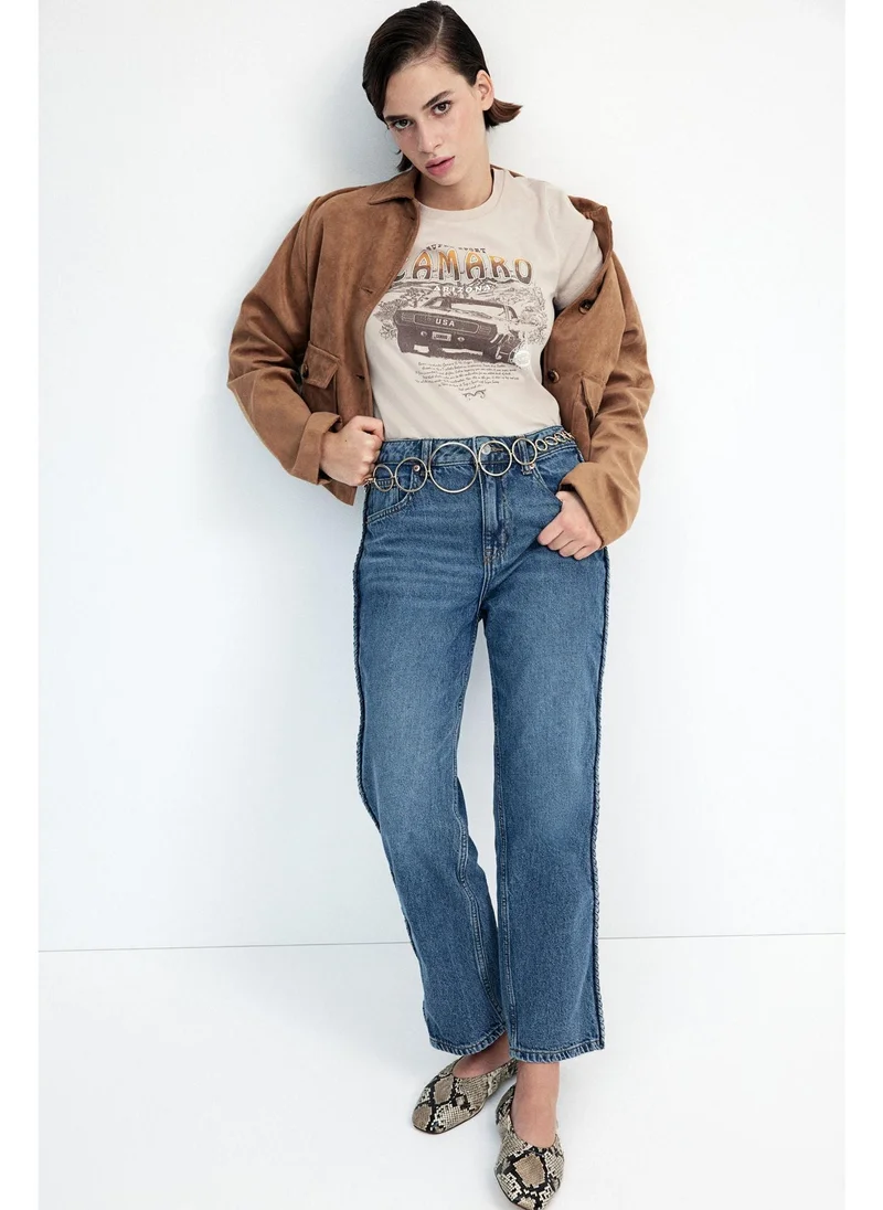 اتش اند ام Straight High Ankle Jeans