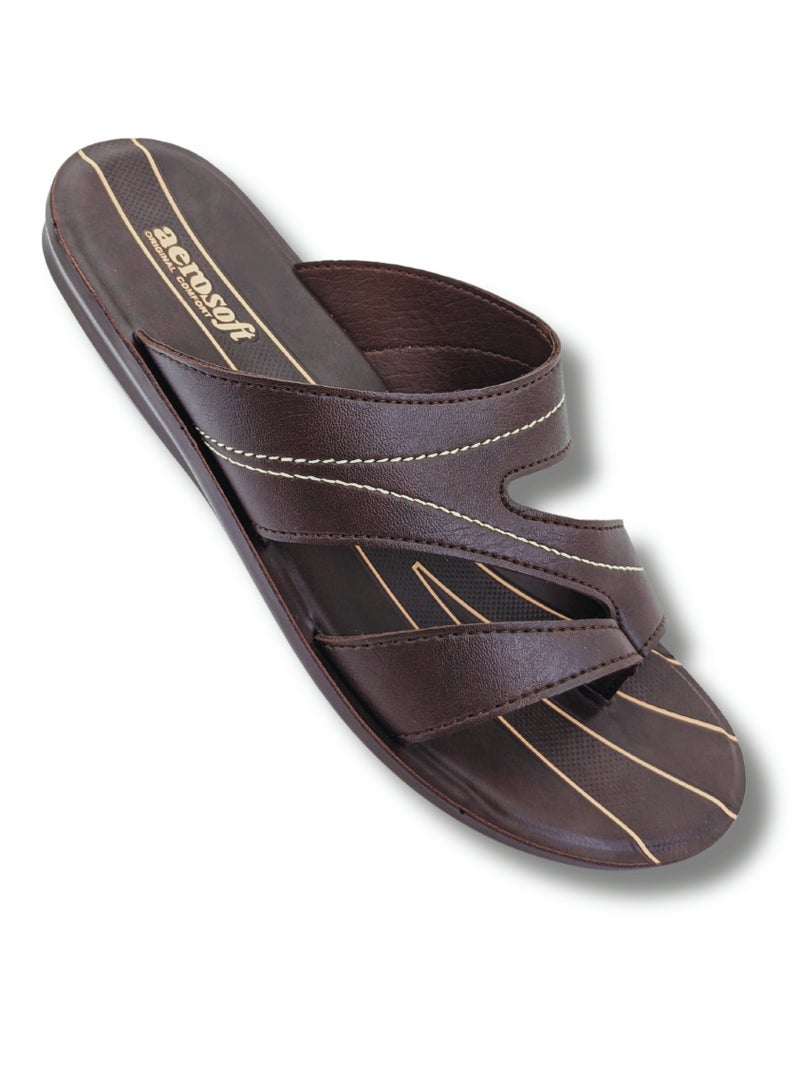 Aerosoft Men's Slippers P3305 Brown - Image 1
