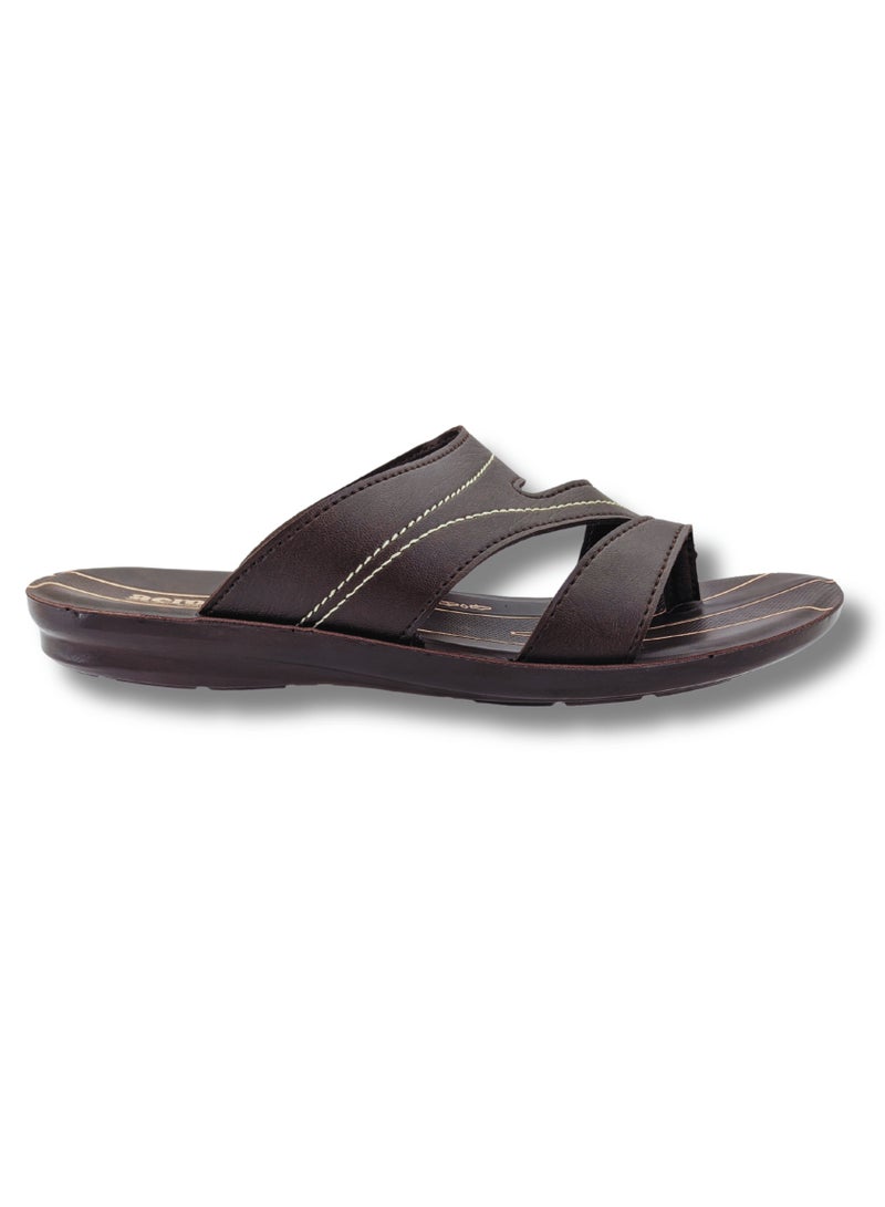 Aerosoft Men's Slippers P3305 Brown - Image 3