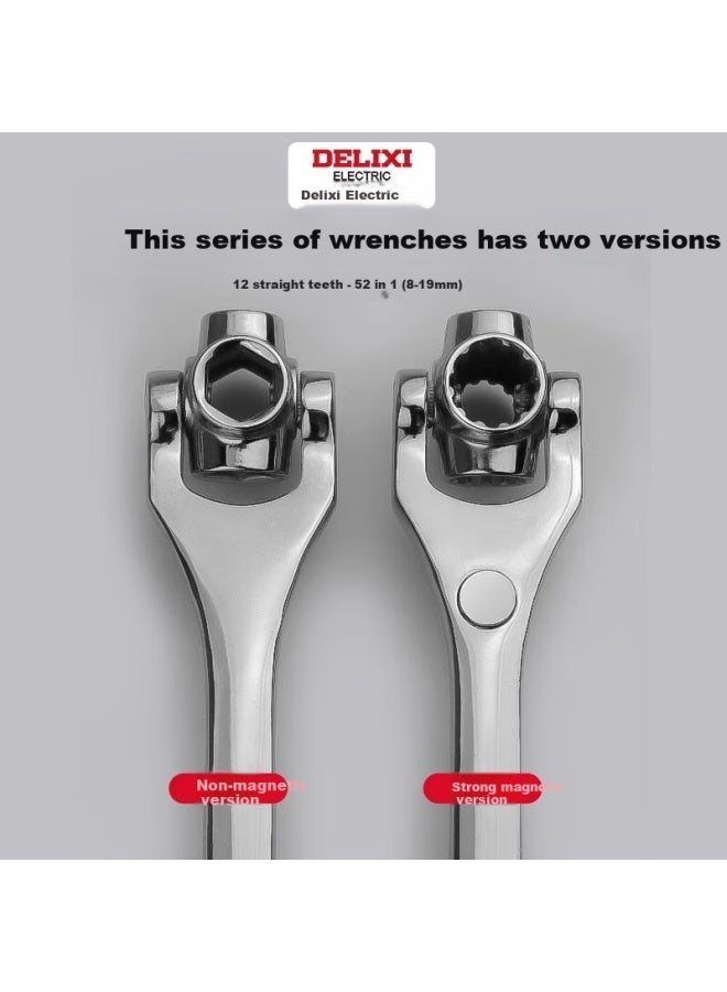 Delixi Delisai Multi-function Socket Wrench Set Eight-in-one Universal Wrench 12-19mm Multi-purpose Tool - Image 3