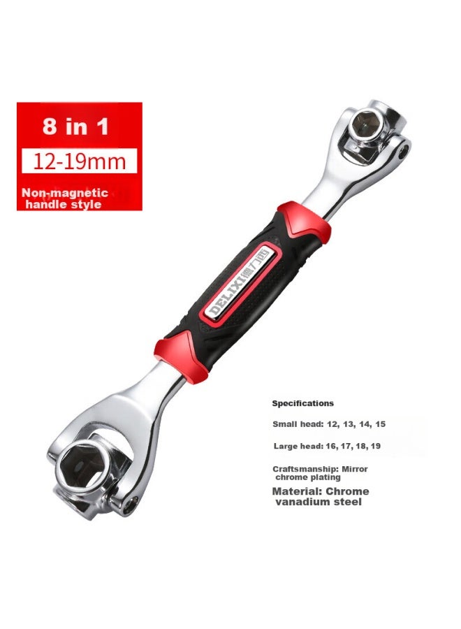 Delixi Delisai Multi-function Socket Wrench Set Eight-in-one Universal Wrench 12-19mm Multi-purpose Tool - Image 1
