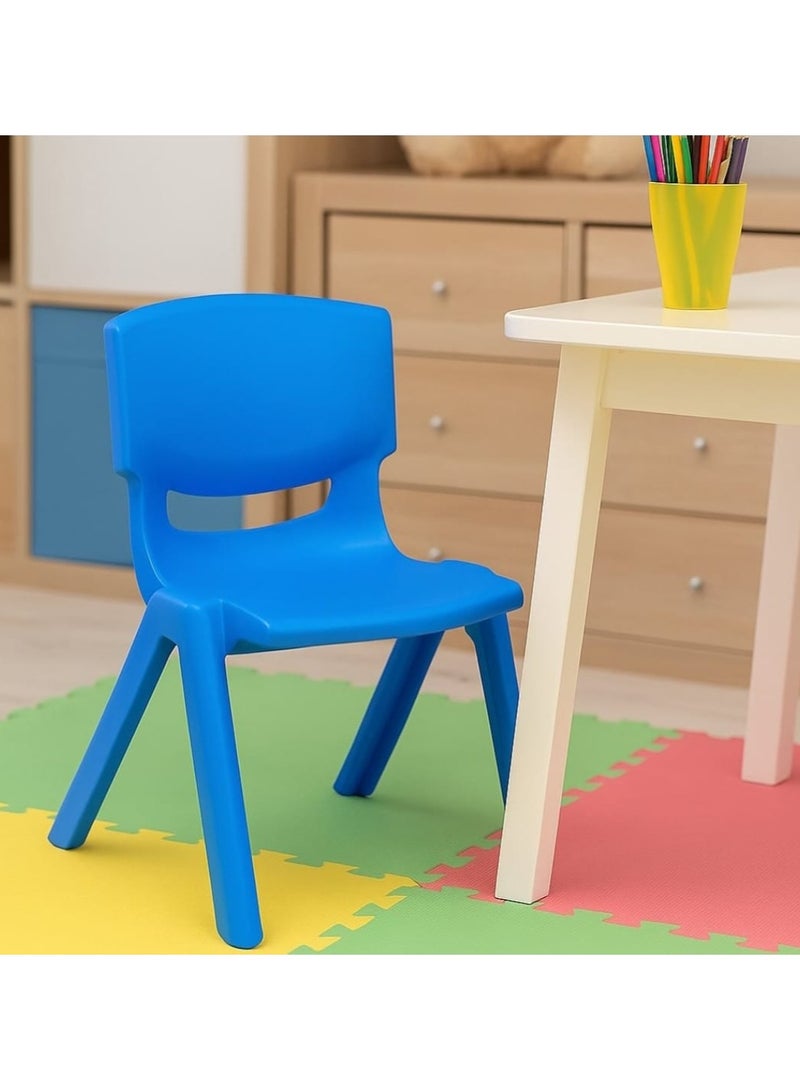 بلاستيكنا كرسي أطفال بلاستيك متين، مريح وخفيف الوزن، للإستخدام الداخلي والخارجي، لون أزرق - Image 1