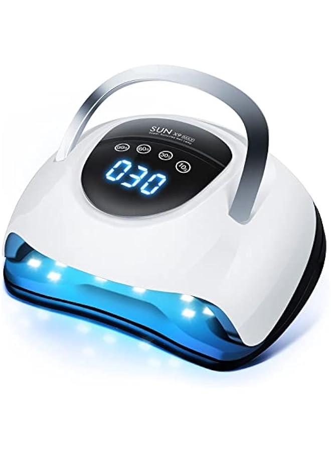 HOOKOR UV LED Nail Lamp, 220W Fast UV Light for Nails Gel Polish, Professional Curing with 4 Timer Setting Auto Sensor, LED Gel Nail Dryer for Fingernail and Toenail Home Salon Use, Nail Art Tools - Image 1