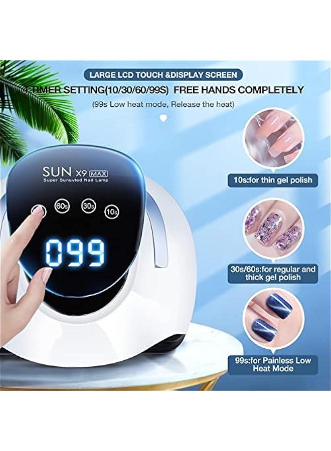 HOOKOR UV LED Nail Lamp, 220W Fast UV Light for Nails Gel Polish, Professional Curing with 4 Timer Setting Auto Sensor, LED Gel Nail Dryer for Fingernail and Toenail Home Salon Use, Nail Art Tools - Image 3