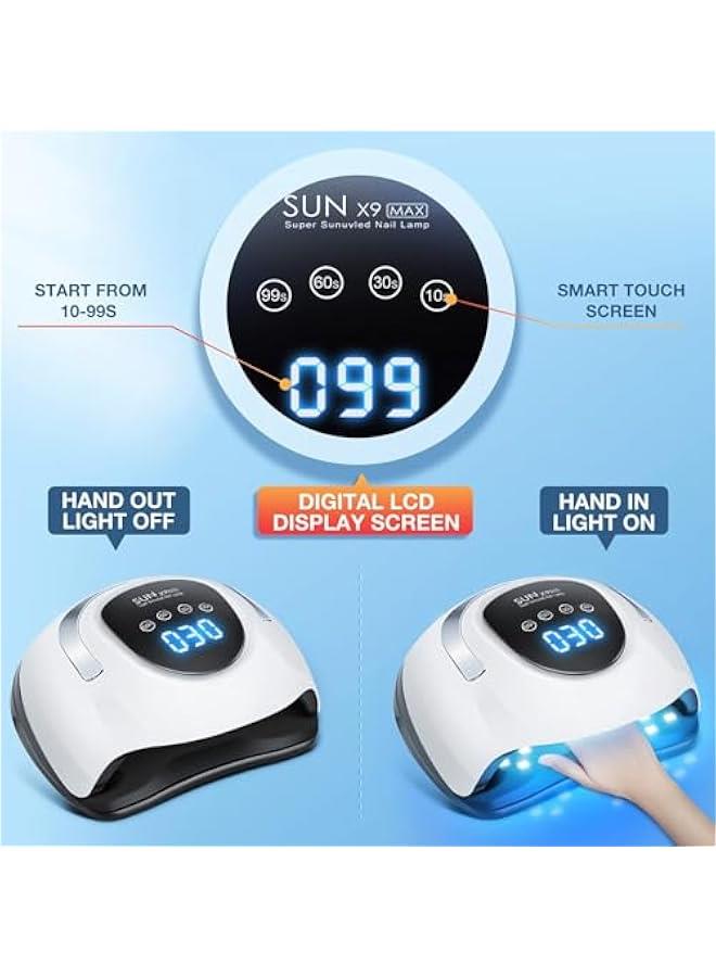 HOOKOR UV LED Nail Lamp, 220W Fast UV Light for Nails Gel Polish, Professional Curing with 4 Timer Setting Auto Sensor, LED Gel Nail Dryer for Fingernail and Toenail Home Salon Use, Nail Art Tools - Image 4