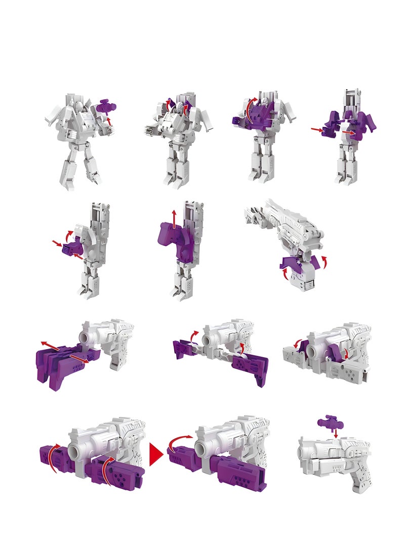 MAGIC VAULT Toy Gun Pistol - 2-1 Transformable Toy Gun Robot - Manual Soft Bullet Gun with Foam Bullets - Indoor/Outdoor Games and Toys - for 6-12 Year Old Boys, Birthday Gifts for Kids Age 6+ - Image 4