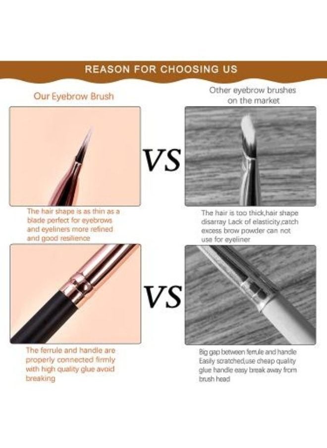 daroge - Eyebrow & Eyelash Makeup Brushes Rose Gold/Black - Image 1