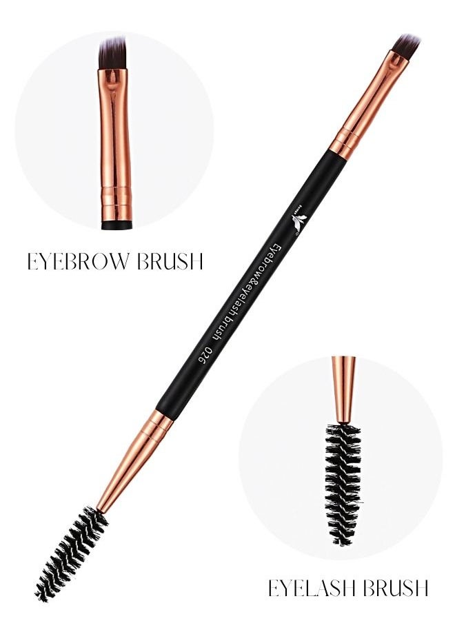 daroge - Eyebrow & Eyelash Makeup Brushes Rose Gold/Black - Image 1