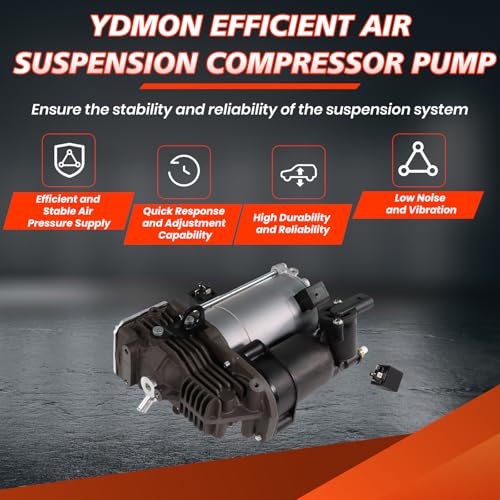 YDMON Air Suspension Compressor Pump, Compatible with Mercedes GL-Class X166 GL 350 GL450 GL500 GL550 M-Class W166 ML250 ML 350 2013 2014 2015, Automotive Replace Part 1663200104 1663200204 - Image 4