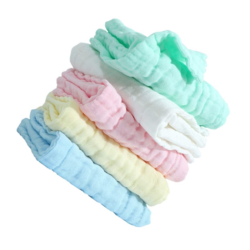 Soft Cotton Facial Towels For Babies 5 Pack Reusable Newborn Face Cloths - Image 2