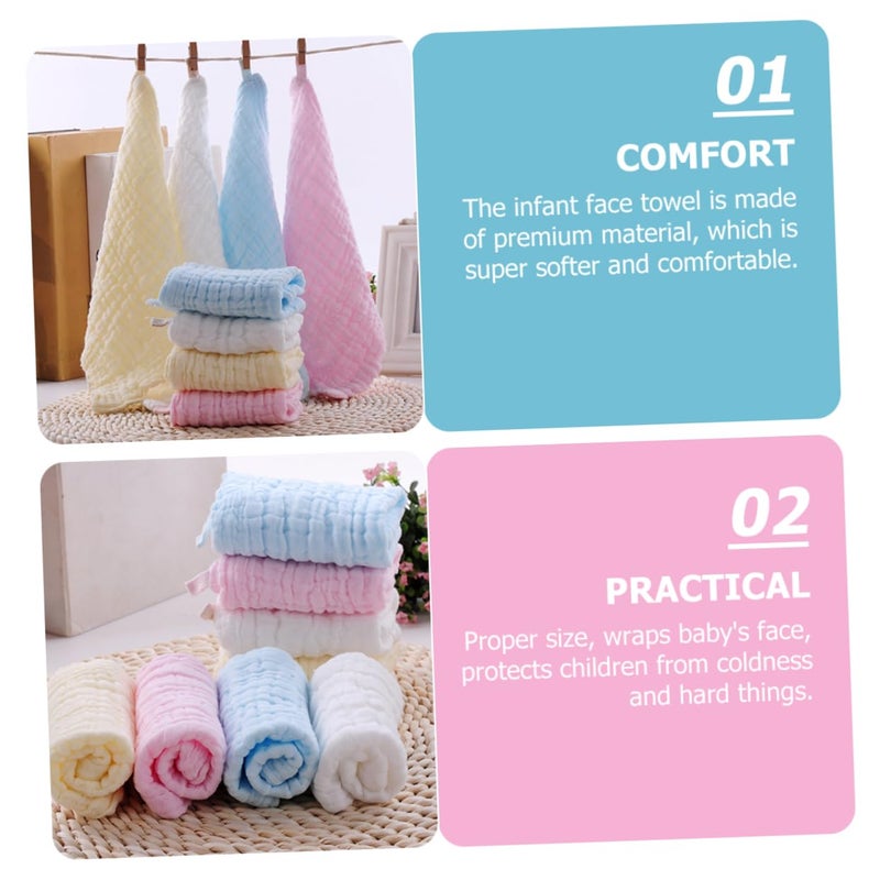 Soft Cotton Facial Towels For Babies 5 Pack Reusable Newborn Face Cloths - Image 4