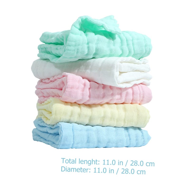 Soft Cotton Facial Towels For Babies 5 Pack Reusable Newborn Face Cloths - Image 3