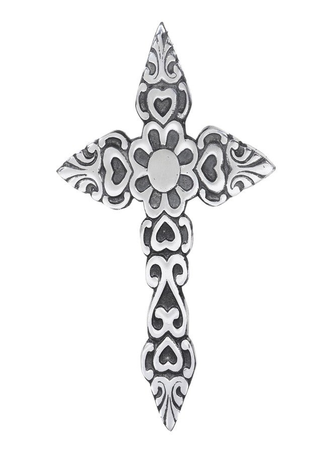 Castleore Easy Wall Hanging Home Decor Religious Christian Crosses for Wall | Best for Home, Office and As Gift | Silver Antique | Size L 9.8 W 7 Inch | (Silver Antique) - Image 1