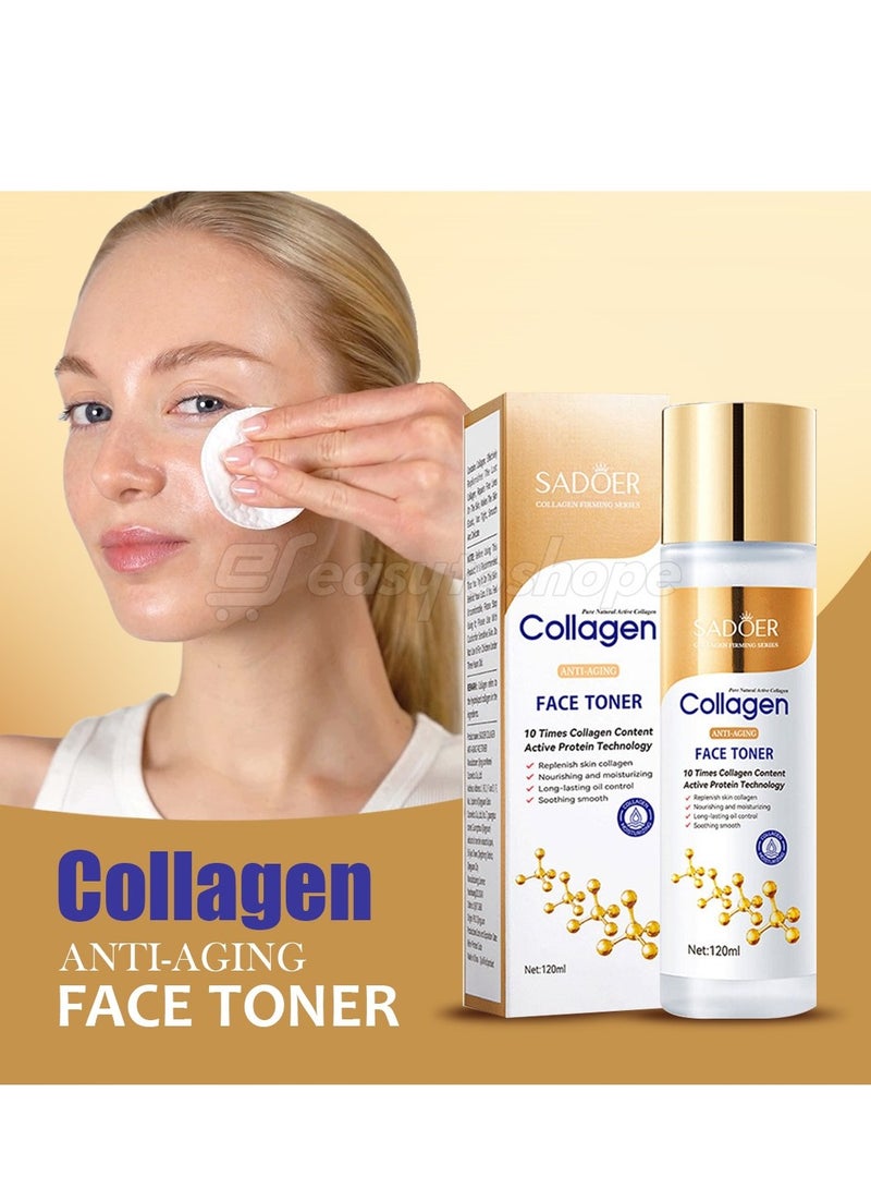 SADOER Collagen 6 in 1 Skin Care Set Face Serum Cream Lotion Toner Cleanser Mask Anti Aging Whitening Firming Hydrating Moisturizing Wrinkle Repair Glowing Skin Skin Tightening Facial Care Kit for Women and Men - Image 4