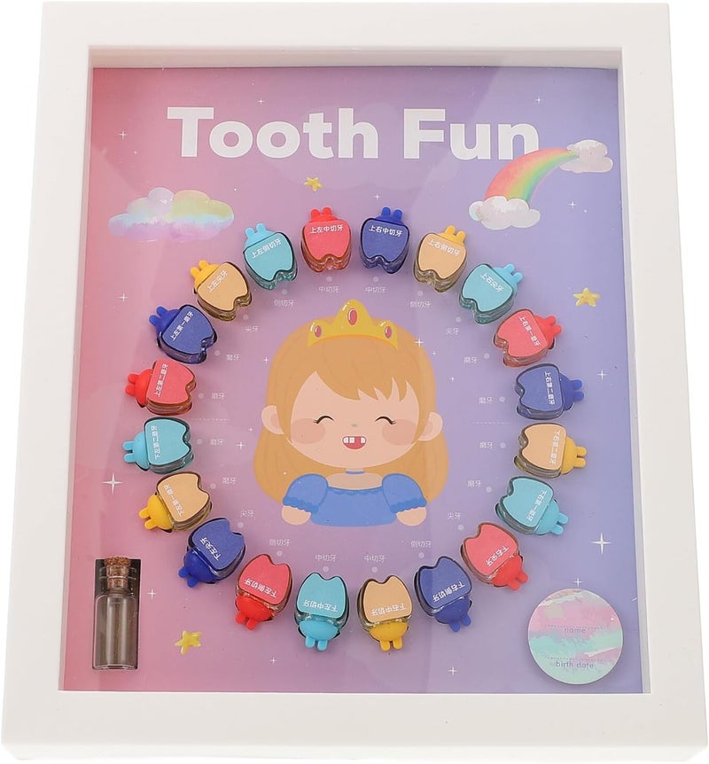 Teeth Storage Box Keepsake Tooth Holder for Boys Small Princess Frame Design - Image 1
