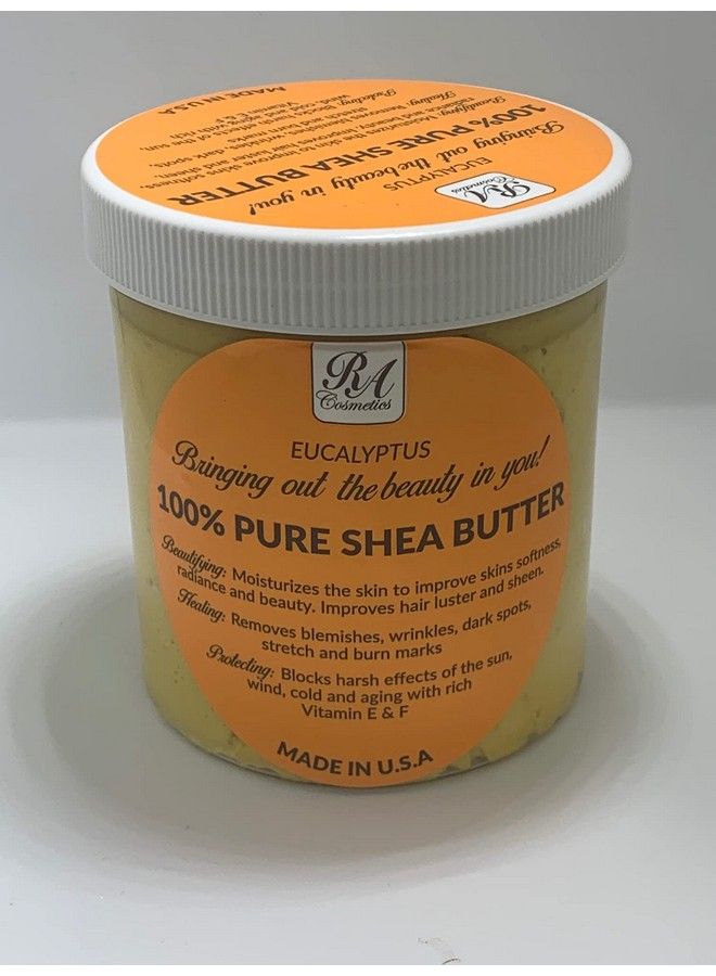 RA COSMETICS 100% African Shea Butter Whipped Eucalyptus 12 Oz - Image 1