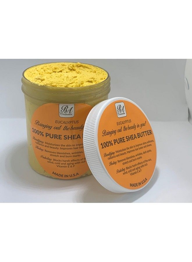 RA COSMETICS 100% African Shea Butter Whipped Eucalyptus 12 Oz - Image 3