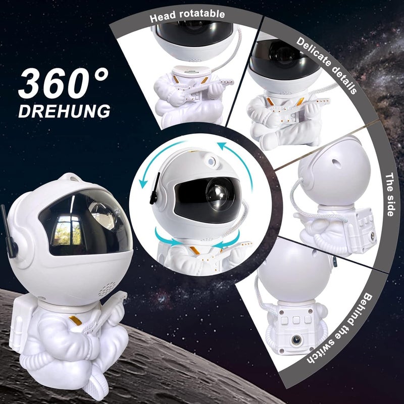 Generic Starry Sky Projector Astronaut, LED Night Light Projector With Remote Control, Galaxy Star Projector Astronaut Ornaments For Room Decoration Star Projector Galaxy Light - Image 4
