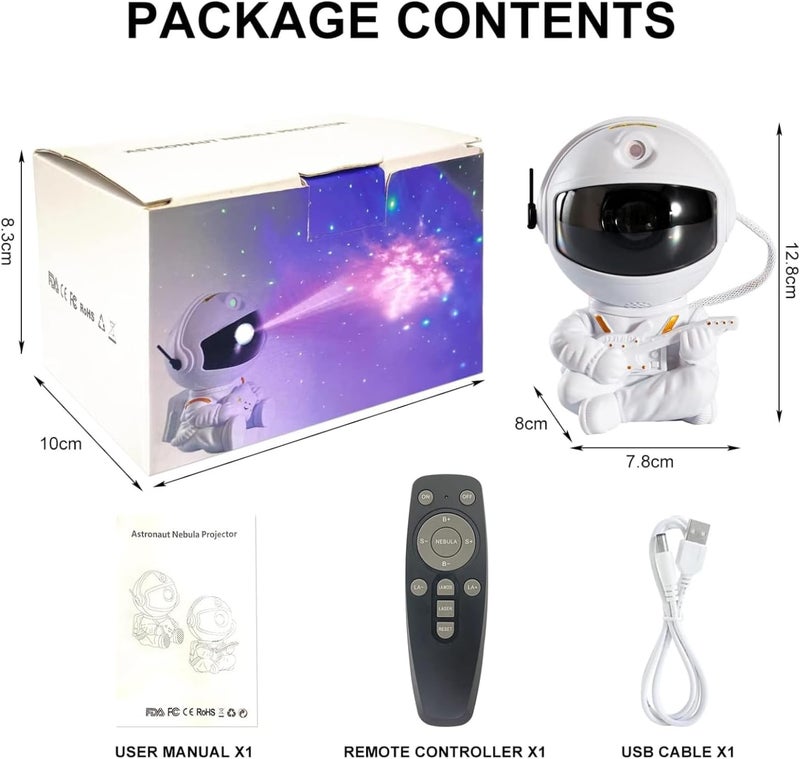 Generic Starry Sky Projector Astronaut, LED Night Light Projector With Remote Control, Galaxy Star Projector Astronaut Ornaments For Room Decoration Star Projector Galaxy Light - Image 5