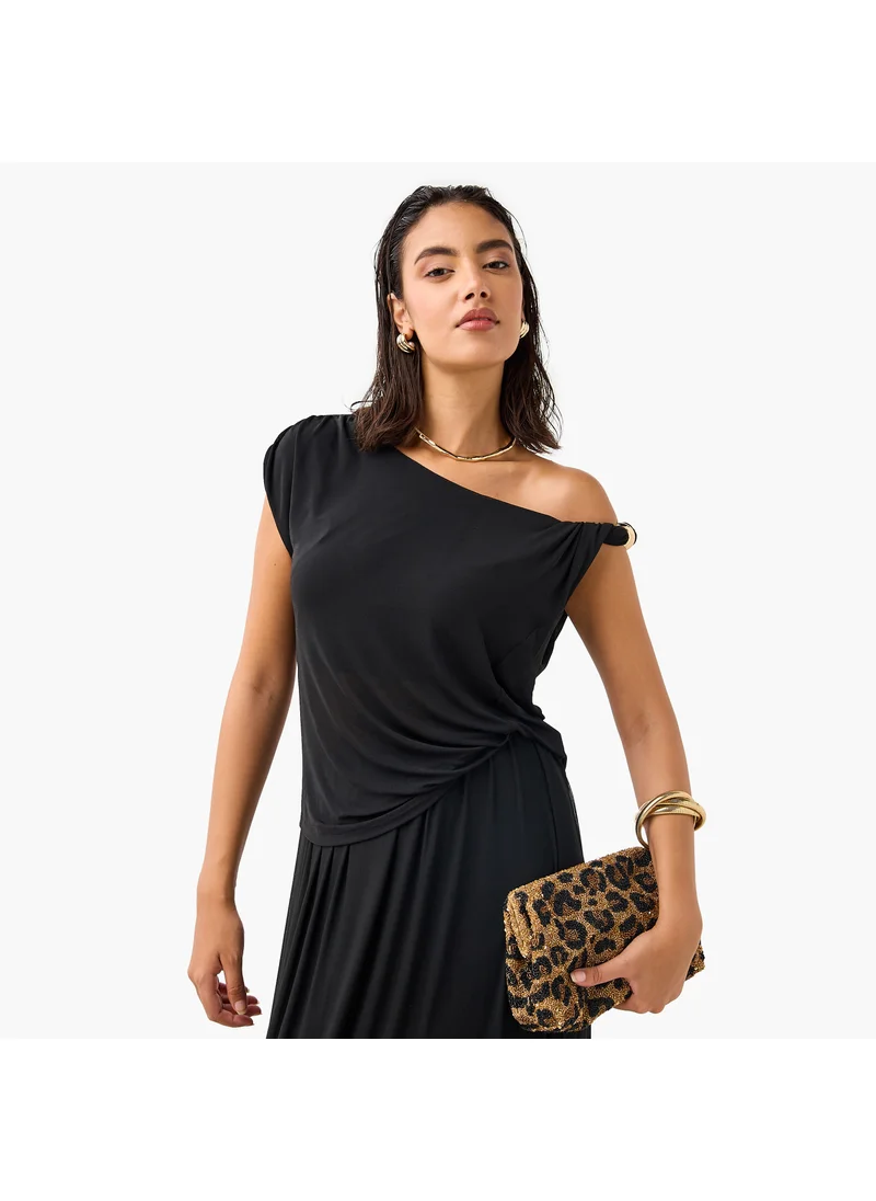 ايكونيك Iconic Draped One Shoulder Top