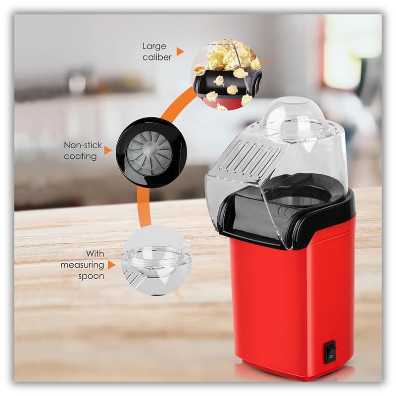 Drumstone 𝗙𝗲𝘀𝘁𝗶𝘃𝗮𝗹 𝟏𝟓 𝐘𝐄𝐀𝐑𝐒 𝐖𝐀𝐑𝐑𝐀𝐍𝐓𝐘 Aluminum electric popcorn maker machine for home, popcorn maker without oil, Electric Instant Popcorn Maker Making Machine Automatic - Image 3