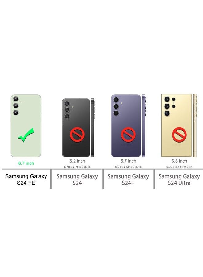 Osophter for Galaxy S24 FE Case: with 2pcs Screen Protector Shock-Absorption Flexible TPU Rubber Protective Cover for Samsung Galaxy S24 FE Phone Case(Black) - Image 2
