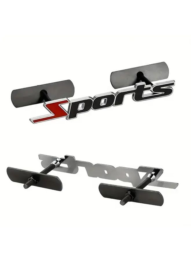 Universal Sports Color Metal Car Grille Badge With Safety Mounting Clip - Image 3