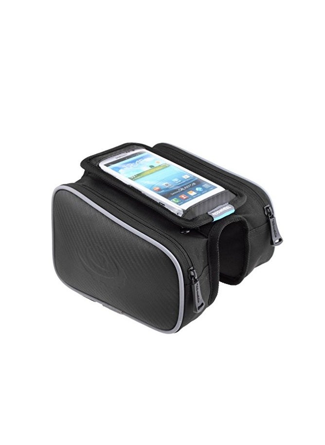 Bicycle Front Frame Touchscreen Phone Bag Mountain Bike Cycling Top Tube Double Pouch Pannier Bag for 5.7 Inch Cell Phone - pzsku/Z6A410D55D6EAF54E651BZ/45/_/1704888413/37fff308-0248-4f42-a7fc-f283ae1bc747