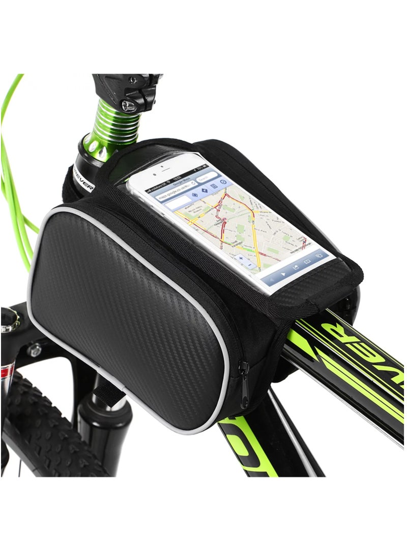 Bicycle Front Frame Touchscreen Phone Bag Mountain Bike Cycling Top Tube Double Pouch Pannier Bag for 5.7 Inch Cell Phone - pzsku/Z6A410D55D6EAF54E651BZ/45/_/1704888436/b1cdf605-a716-4085-8187-7f620cab54c7