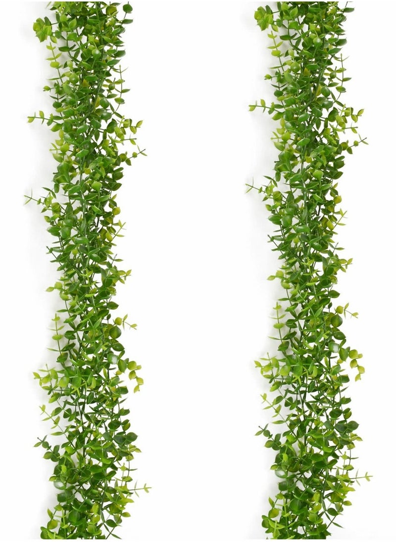 Y&D Artificial Vines, 2 Pcs Faux Silk Eucalyptus Leaves  - Image 1