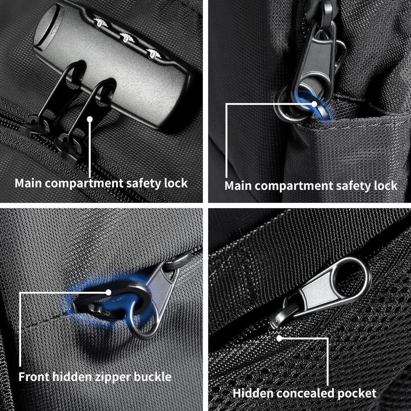 Tzowla 40 Liter Anti Theft with USB Charging Port Laptop Backpack - Image 2