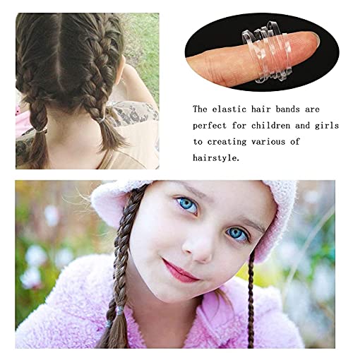 Mincer (800pcs) transparent Elastic Hair Band, Mini Hair Rubber Bands with a Box, Soft Hair Elastics Ties, Length-Hair Elastics - STRONG - REUSEABLE (Transparent) - Image 5