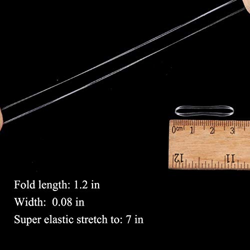 Mincer (800pcs) transparent Elastic Hair Band, Mini Hair Rubber Bands with a Box, Soft Hair Elastics Ties, Length-Hair Elastics - STRONG - REUSEABLE (Transparent) - Image 2
