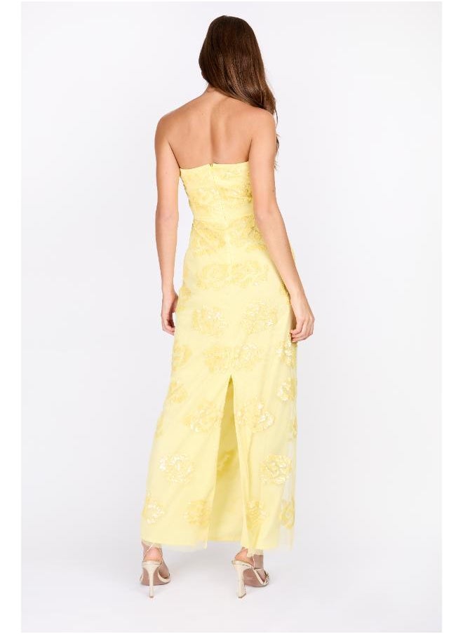 Little Mistress - Bardot Embelished Bandeau Dress - Image 1