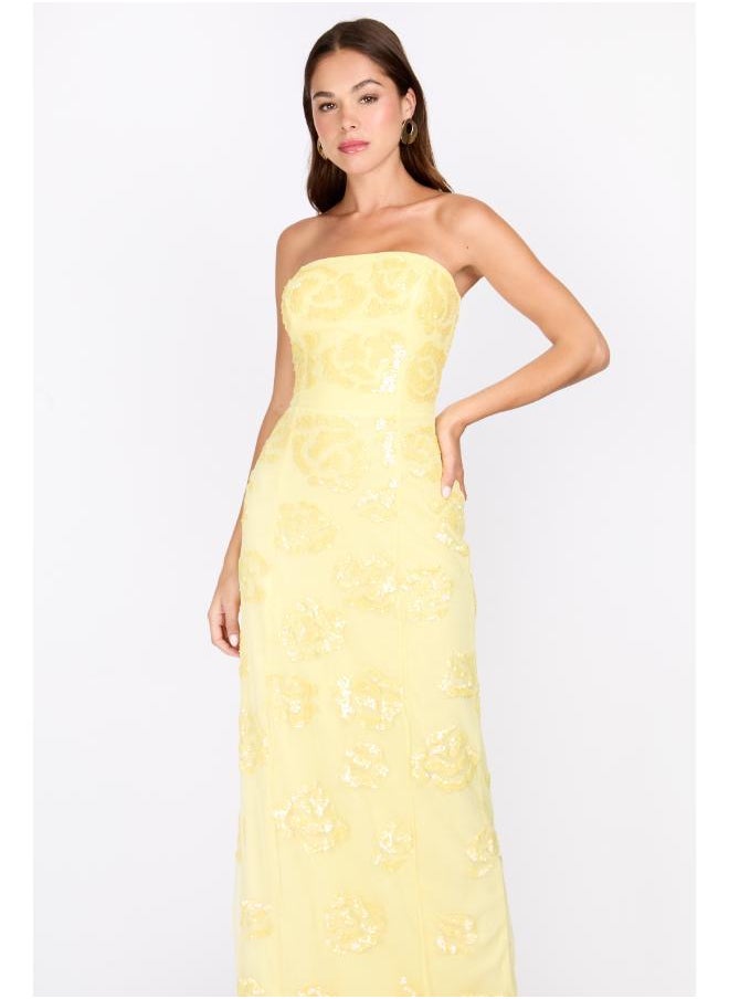 Little Mistress - Bardot Embelished Bandeau Dress - Image 1