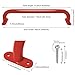 Purife 17 Inch 6 Pieces Red Metal Safety Handles for Outdoor Playground Accessories  Playset Handles Swing Sets Attachment Grab Bars Kids Hand Grips Monkey Bar for Playhouse Treehouse Jungle Gym - Image 4