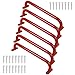 Purife 17 Inch 6 Pieces Red Metal Safety Handles for Outdoor Playground Accessories  Playset Handles Swing Sets Attachment Grab Bars Kids Hand Grips Monkey Bar for Playhouse Treehouse Jungle Gym - Image 2