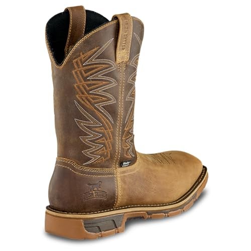 Irish Setter, Marshall, Men’s, 11", Waterproof, Steel Safety Toe, Pull-On Work Boot, Brown, 9 EE (Wide) - Image 3