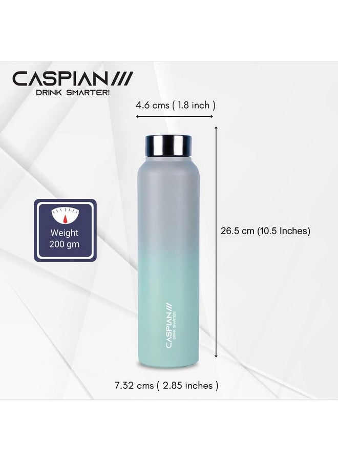 CASPIAN /// Astra Stainless Steel Water Bottle 1 ltr (Litre) for Fridge, Home, Office, School, Gym-Ideal for Adults, Men, Women, Kids, Boys, Girls-1000ml Leakproof, Rust free, Set of 3, Urban Lagoon - Image 2