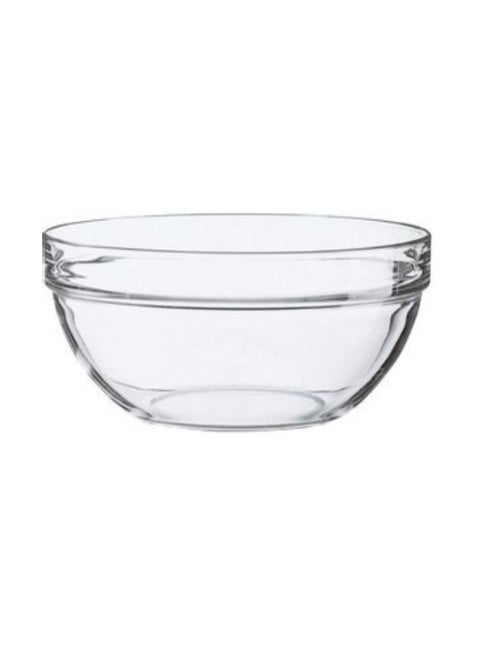 Glass Salad Bowl Clear 8.7 Inches