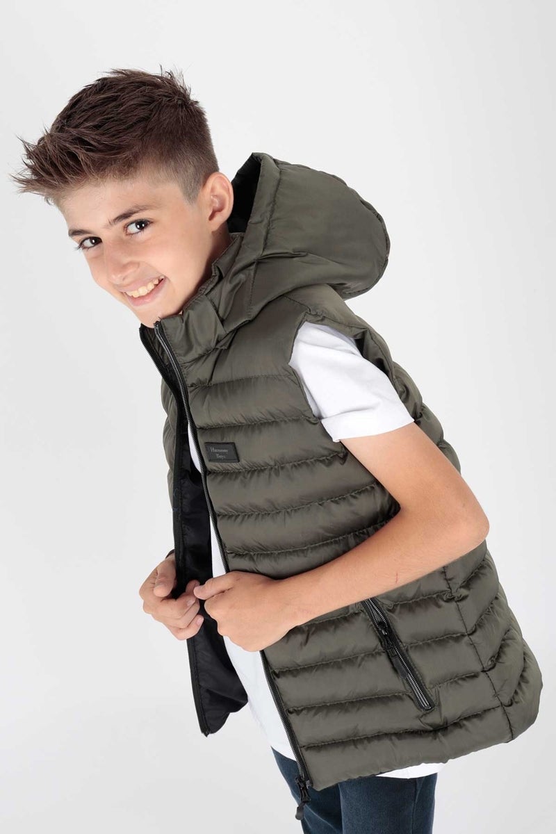 Ahenk Kids AHENGİM BOYS CHILDREN VEST BOYS CHILDREN HOODED PUFF VEST AK215051 - Image 3