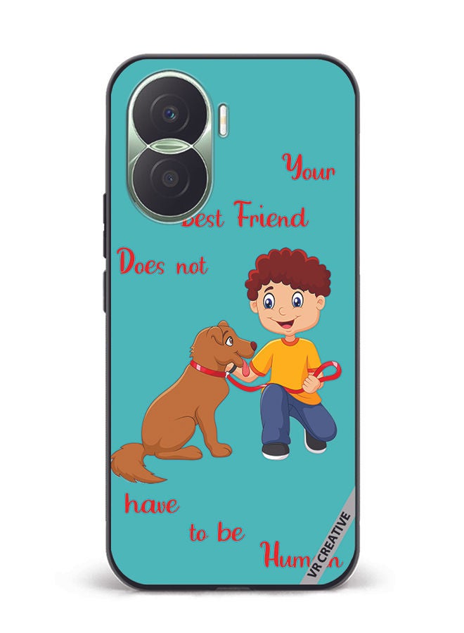 VR CREATIVE Protective Case Cover For Honor Play7T Pro Dog With Child Design Multicolour - Image 1