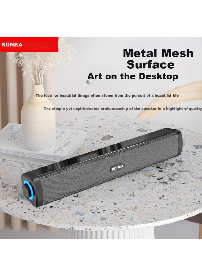 KONKA Kl3w Computer Speakers Wired Home Desktop Laptop Universal Subwoofer Long Bar Speaker Multimedia Amplifier E-sports Gaming Speakers - Image 1