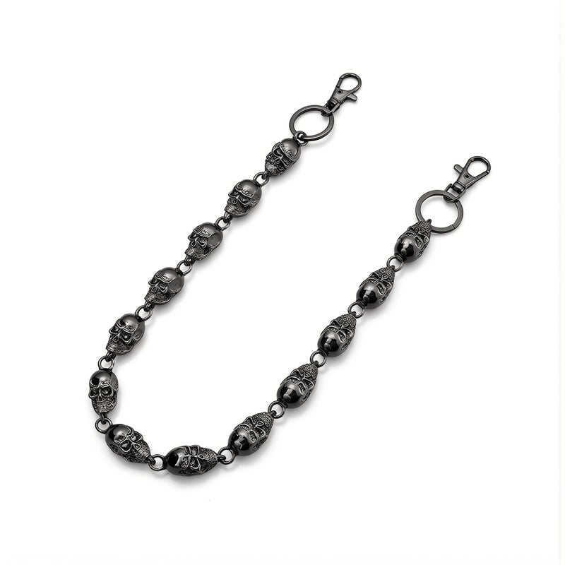 Heavy Duty Skull Wallet Chain No Fade Rust Proof Gold Plated Unisex Accessory - Image 1